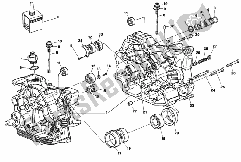 Todas as partes de Cárter Dmm 001275> do Ducati Supersport 750 SS 1994